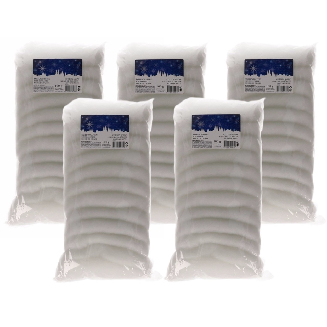 Sneeuw watten - 500 gram - winterdecoratie - winterversiering -