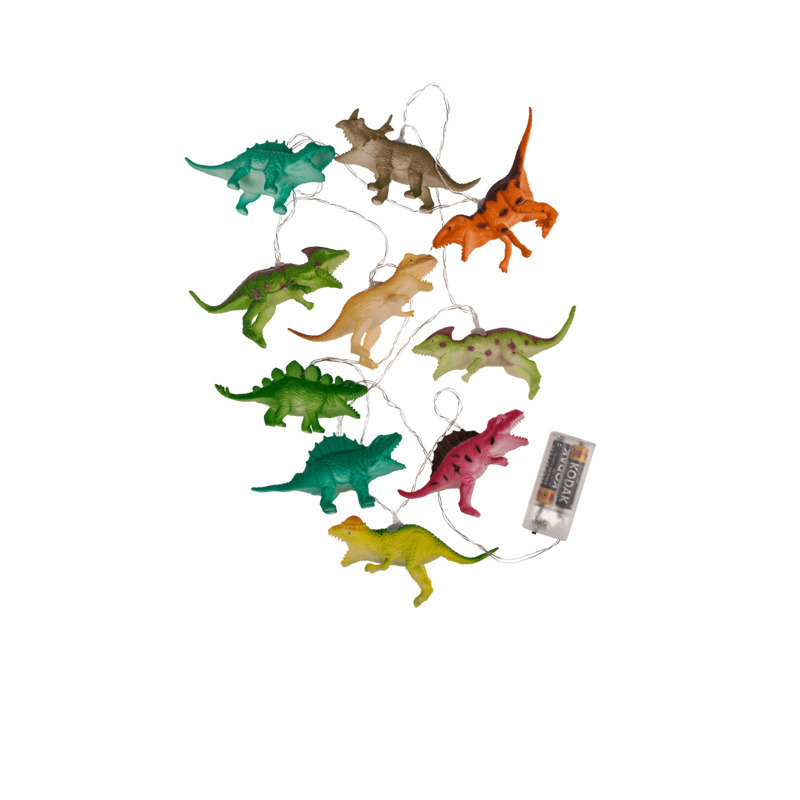 LED Lichtslinger - verlichte dinosaurussen lichtsnoer - 170 cm - op batterijen -