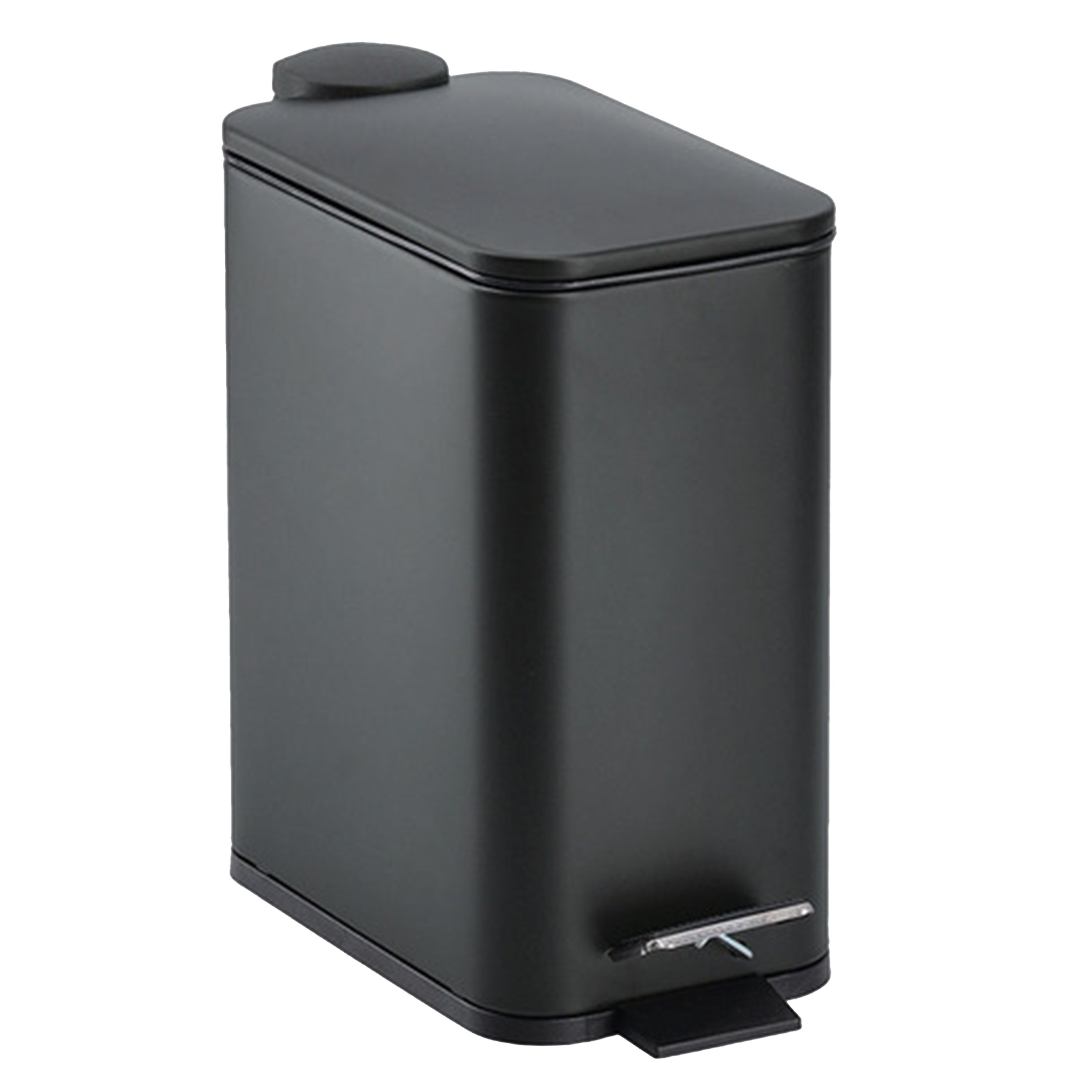 Prullenbak/pedaalemmer - metaal/kunststof - 5L - zwart - soft close - 29 x 14 cm -