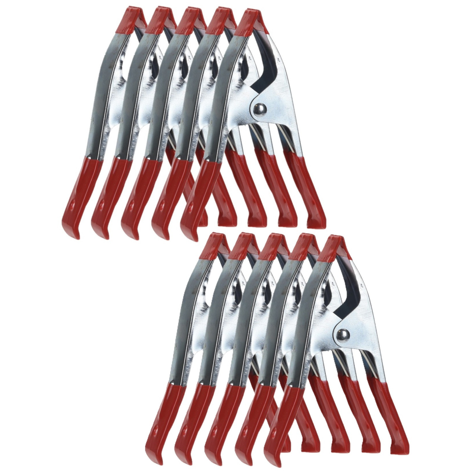 Hobby lijmklemmen/veerklemmen - 10x stuks - 15 cm - Hobby/klusbenodigdheden - Marktkraam klemmen -