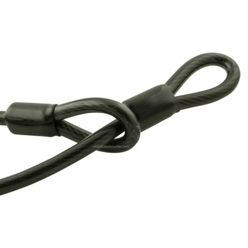 Staalkabel met lussen - 3 meter x 20 millimeter - geplastificeerd - kabelslot - extra dik - heavy du -