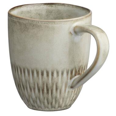 Mok Bodhi met oor - beige stoneware - Ø9 cm - Leen Bakker