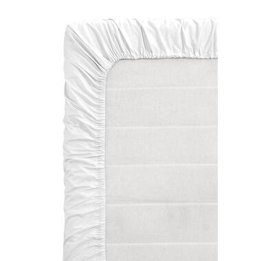 Topper hoeslaken - Percale katoen - wit - 180x200 cm - Leen Bakker