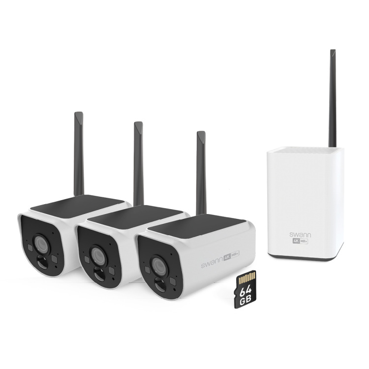 Swann MaxRanger4K Solar 3x Camera Security System beveiligingscamera Geïntegreerd zonnepaneel