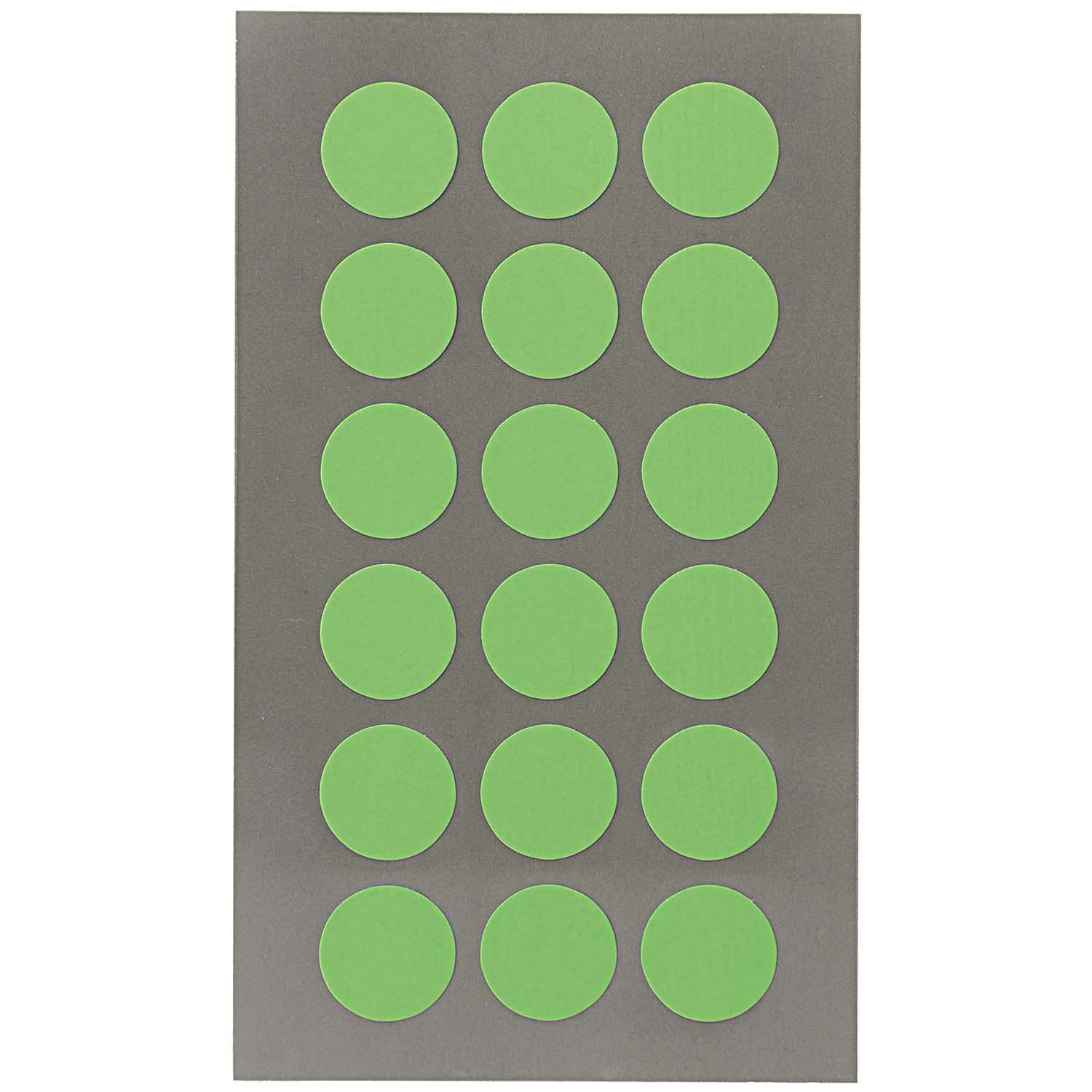 Hobby stickers - 216x stuks - D15 mm - neon groen ronde stickers - Kantoor stickers - Scrapbook -