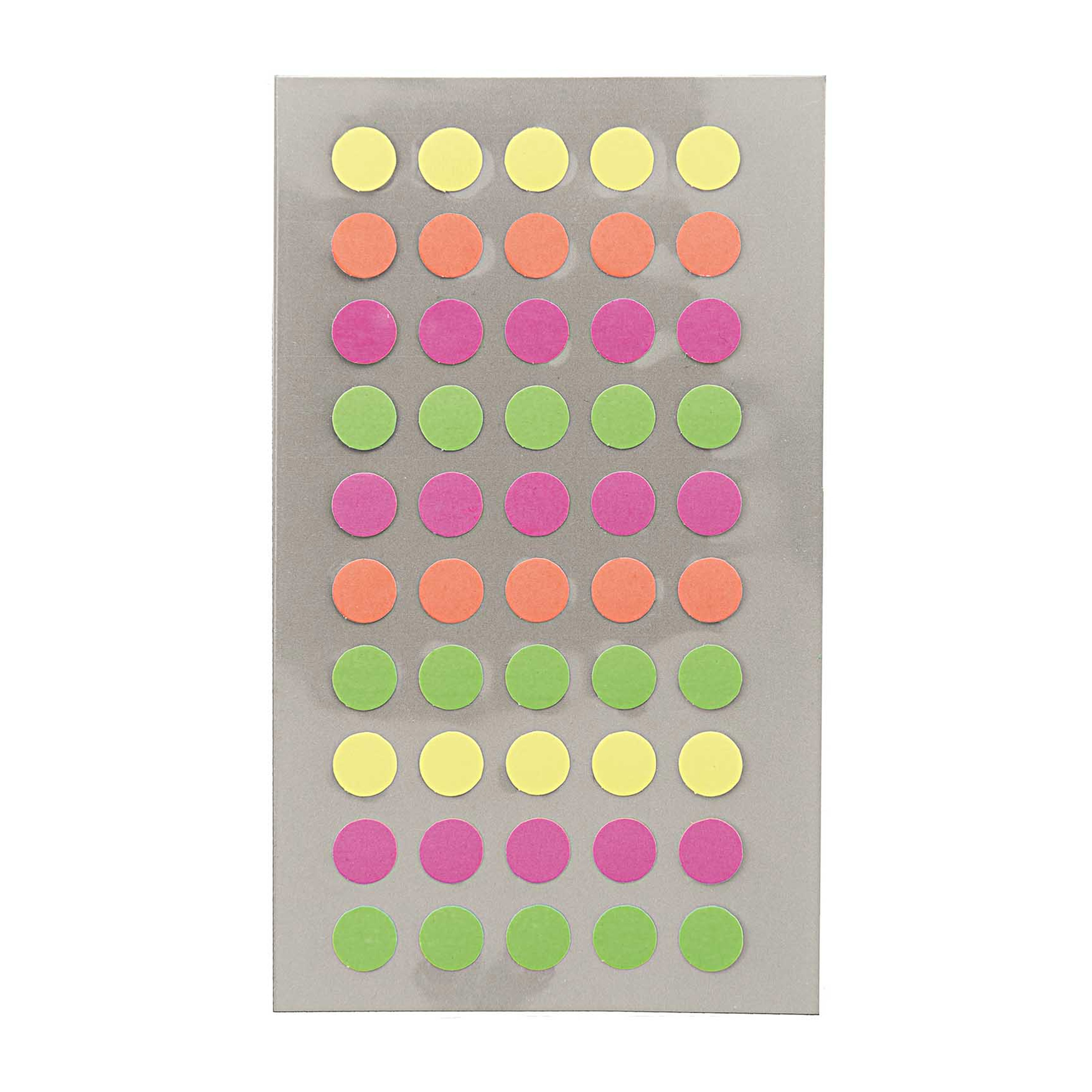 Hobby stickers - 600x stuks - D8 mm - neon gekleurde ronde stickers - Kantoor stickers - Scrapbook -