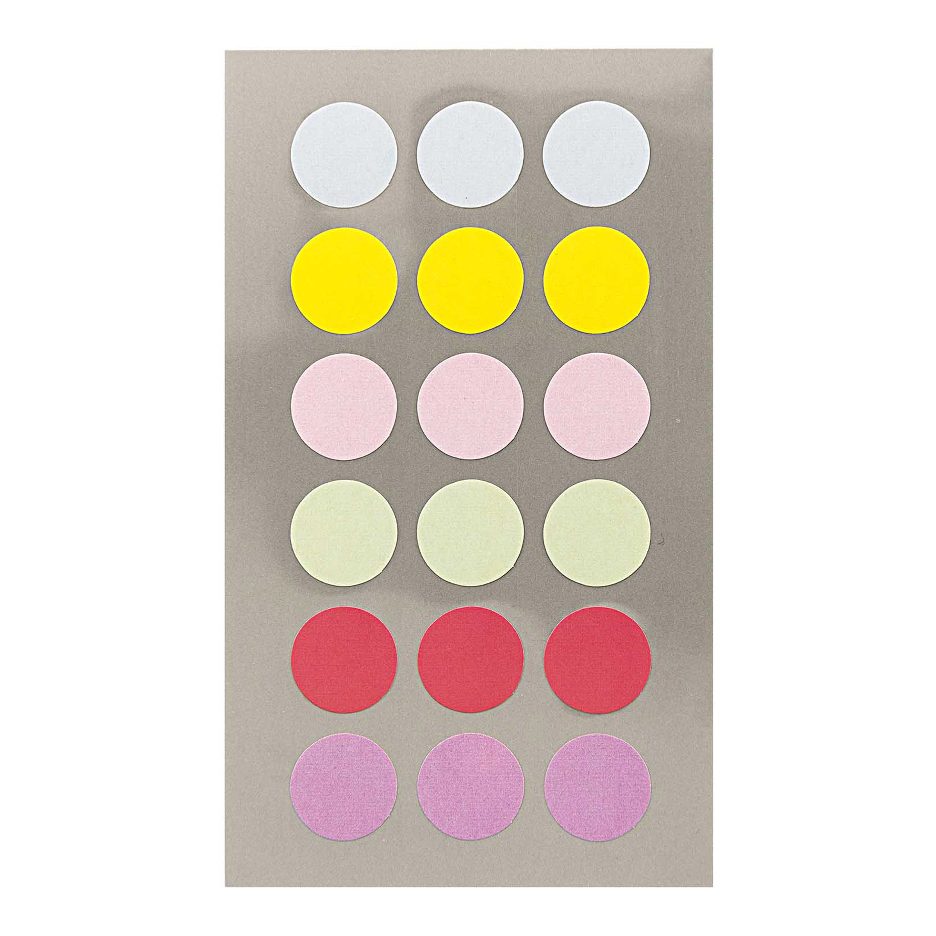 Hobby stickers - 144x stuks - D15 mm - pastel kleuren ronde stickers - Kantoor stickers - Scrapbook -