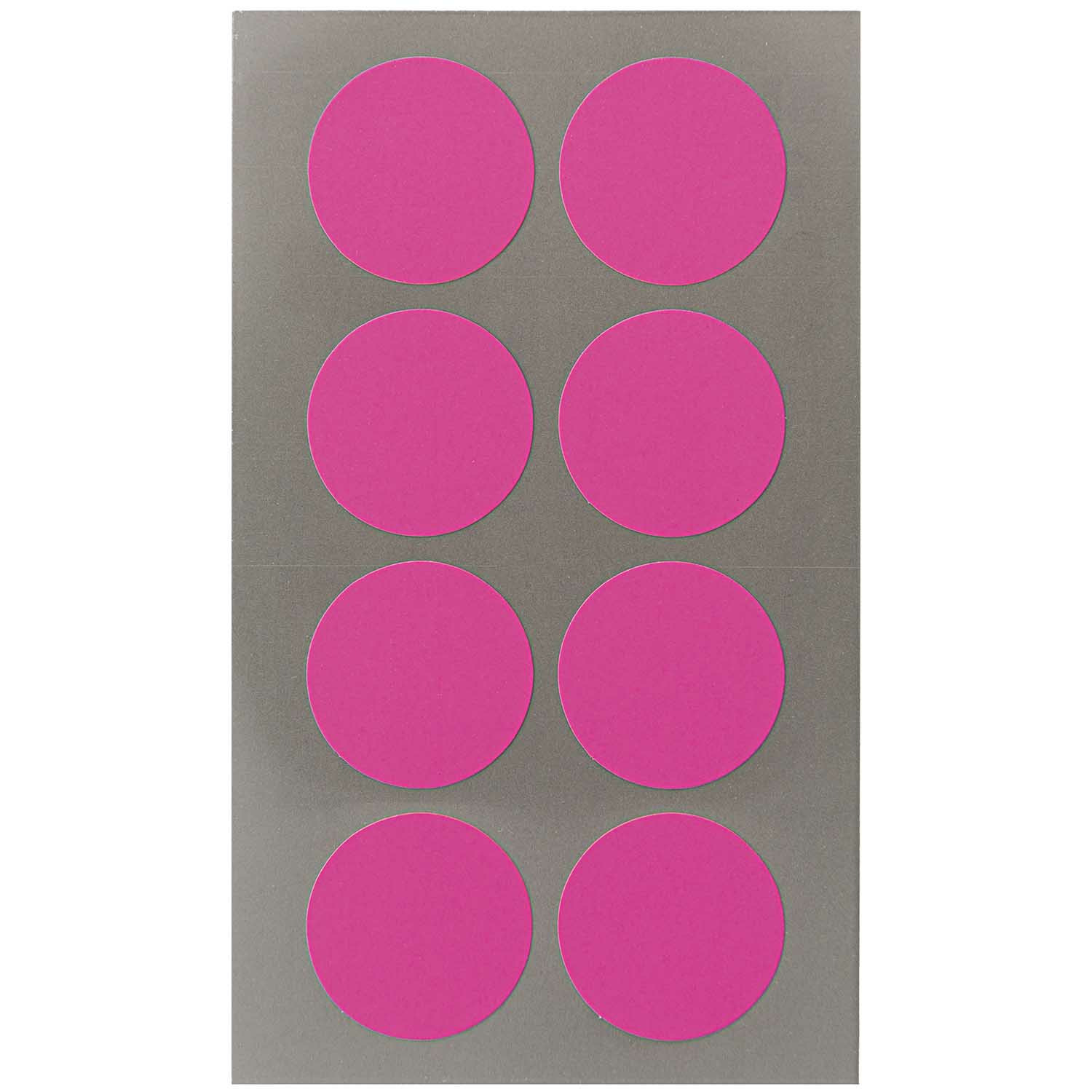 Hobby stickers - 96x stuks - D25 mm - neon roze ronde stickers - Kantoor stickers - Scrapbook -