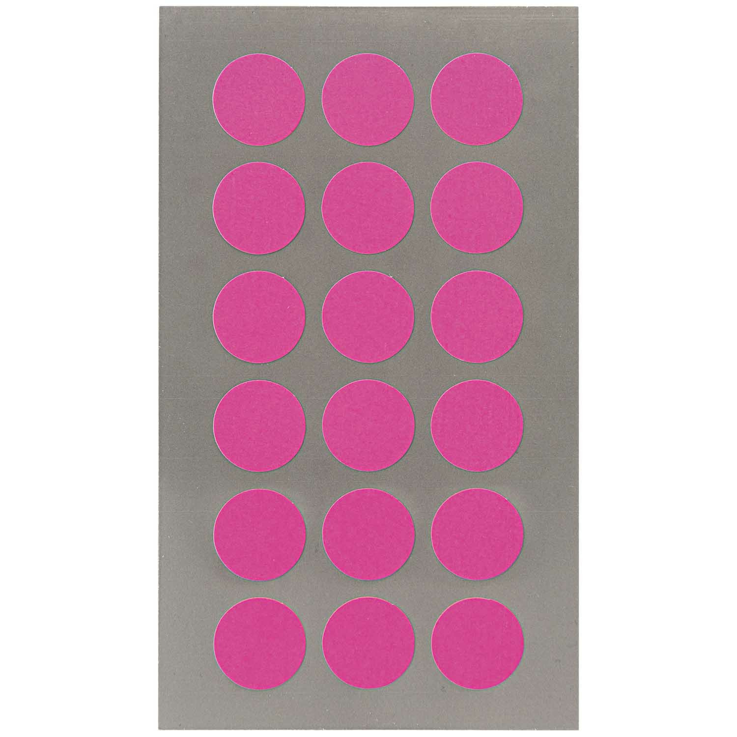 Hobby stickers - 144x stuks - D15 mm - neon roze ronde stickers - Kantoor stickers - Scrapbook -