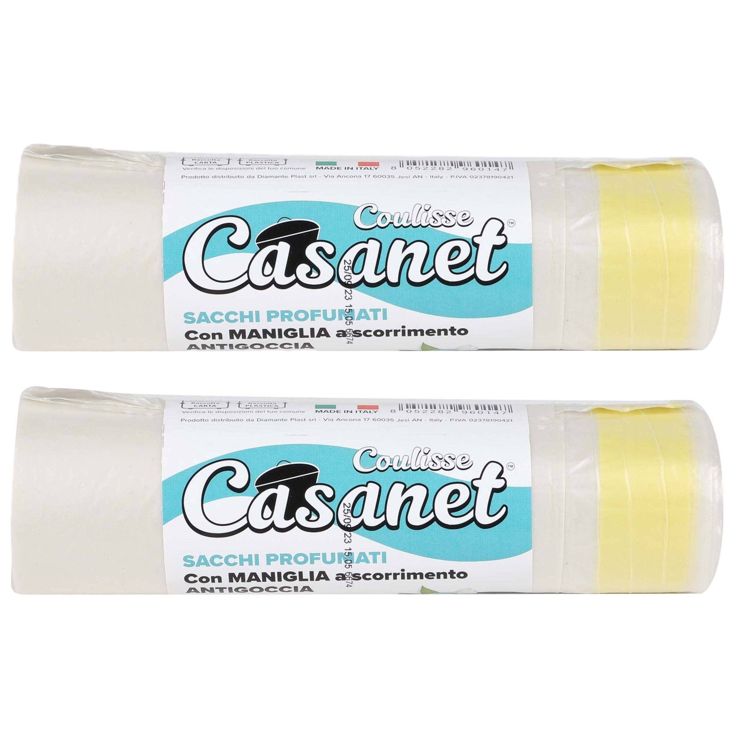 Afvalzakken/vuilniszakken/containerzakken - vanille geur - 30x - 50 liter - wit - ruikt lekker -