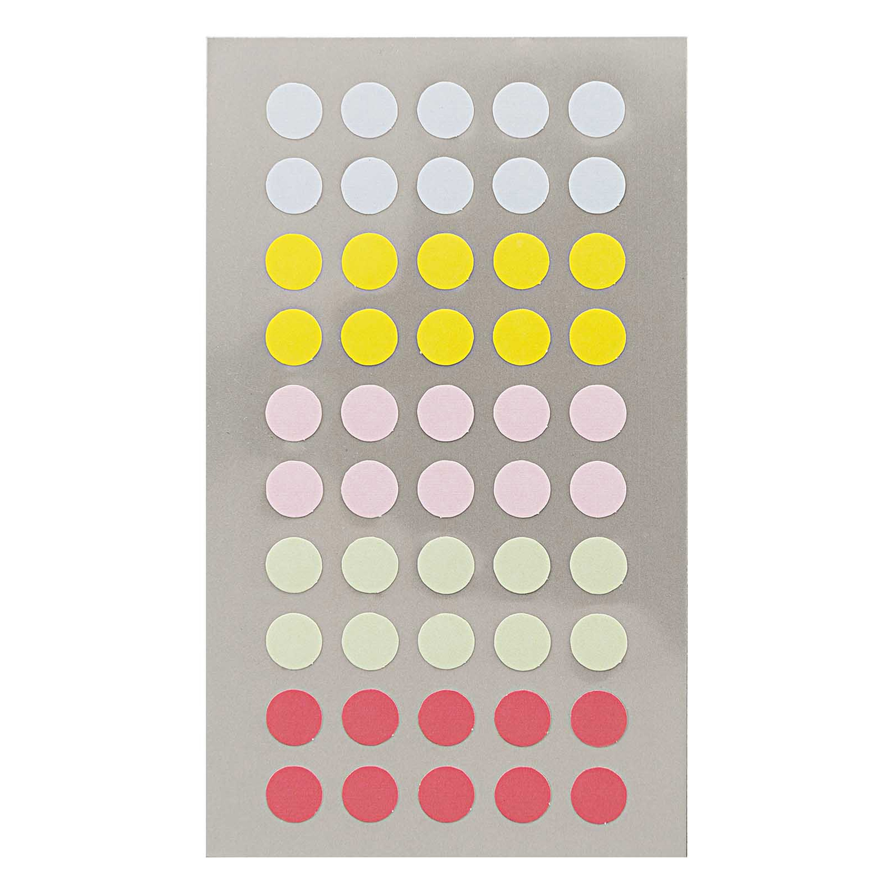 Hobby stickers - 600x stuks - D8 mm - pastel gekleurde ronde stickers - Kantoor stickers - Scrapbook -