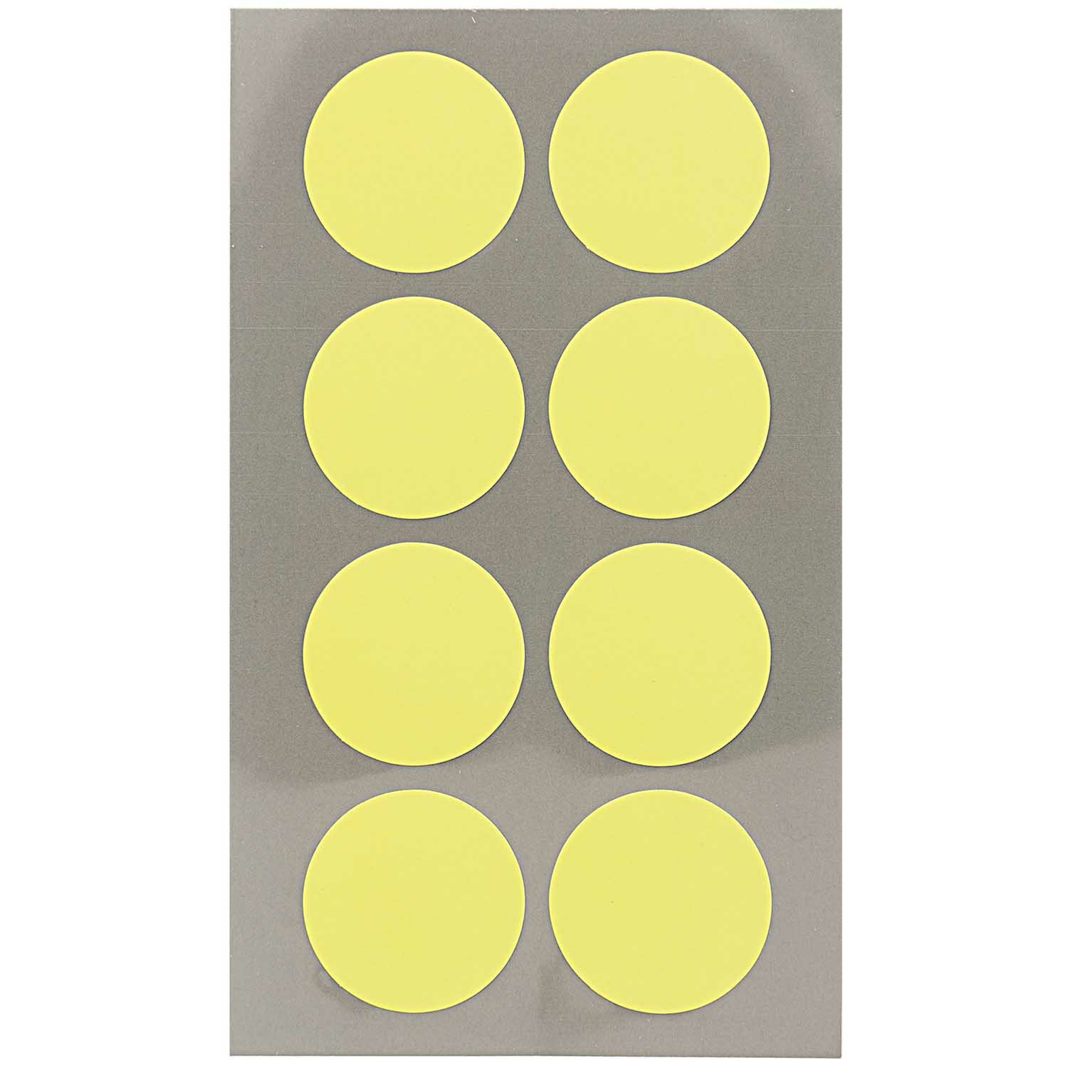 Hobby stickers - 32x stuks - D25 mm - neon geel ronde stickers - Kantoor stickers - Scrapbook -