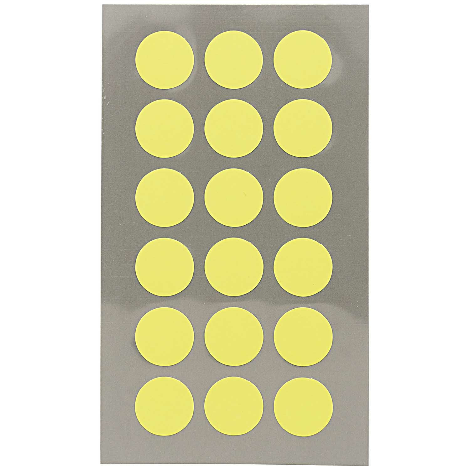 Hobby stickers - 144x stuks - D15 mm - neon geel ronde stickers - Kantoor stickers - Scrapbook -