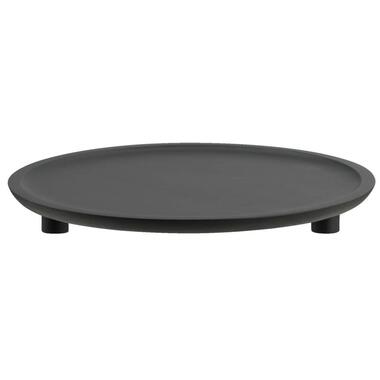Plateau zwart mangohout Ø36 cm - Leen Bakker