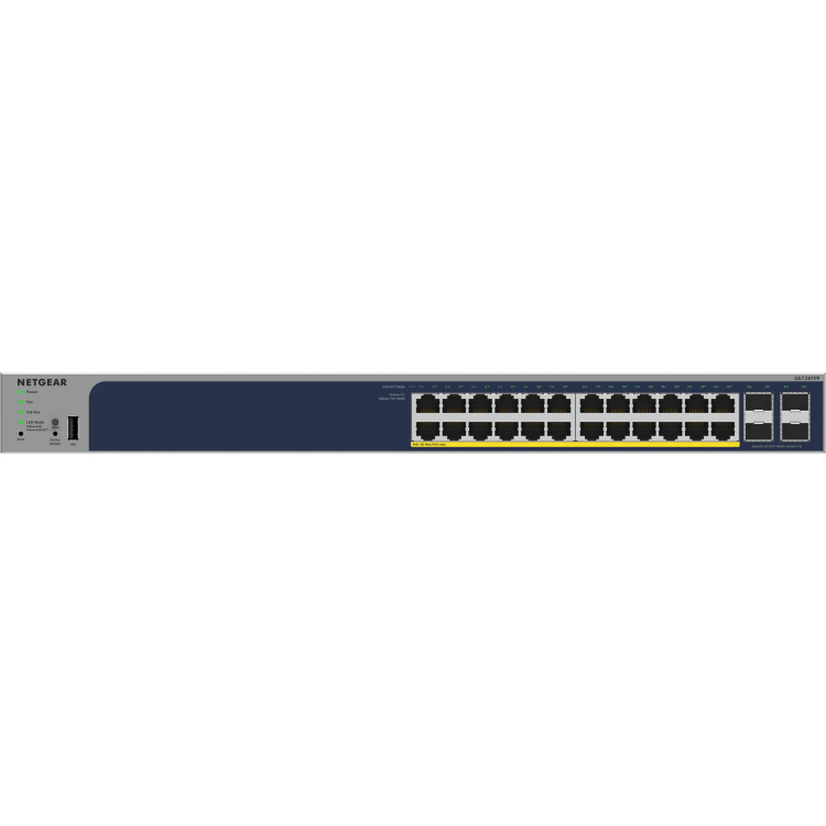 Netgear 24-Port Gigabit Ethernet PoE+ Smart Switch with 4 SFP Ports (GS728TPPv3) switch
