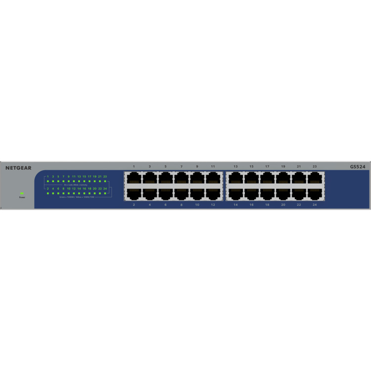 Netgear GS524 24-poorts Gigabit Ethernet unmanaged switch switch