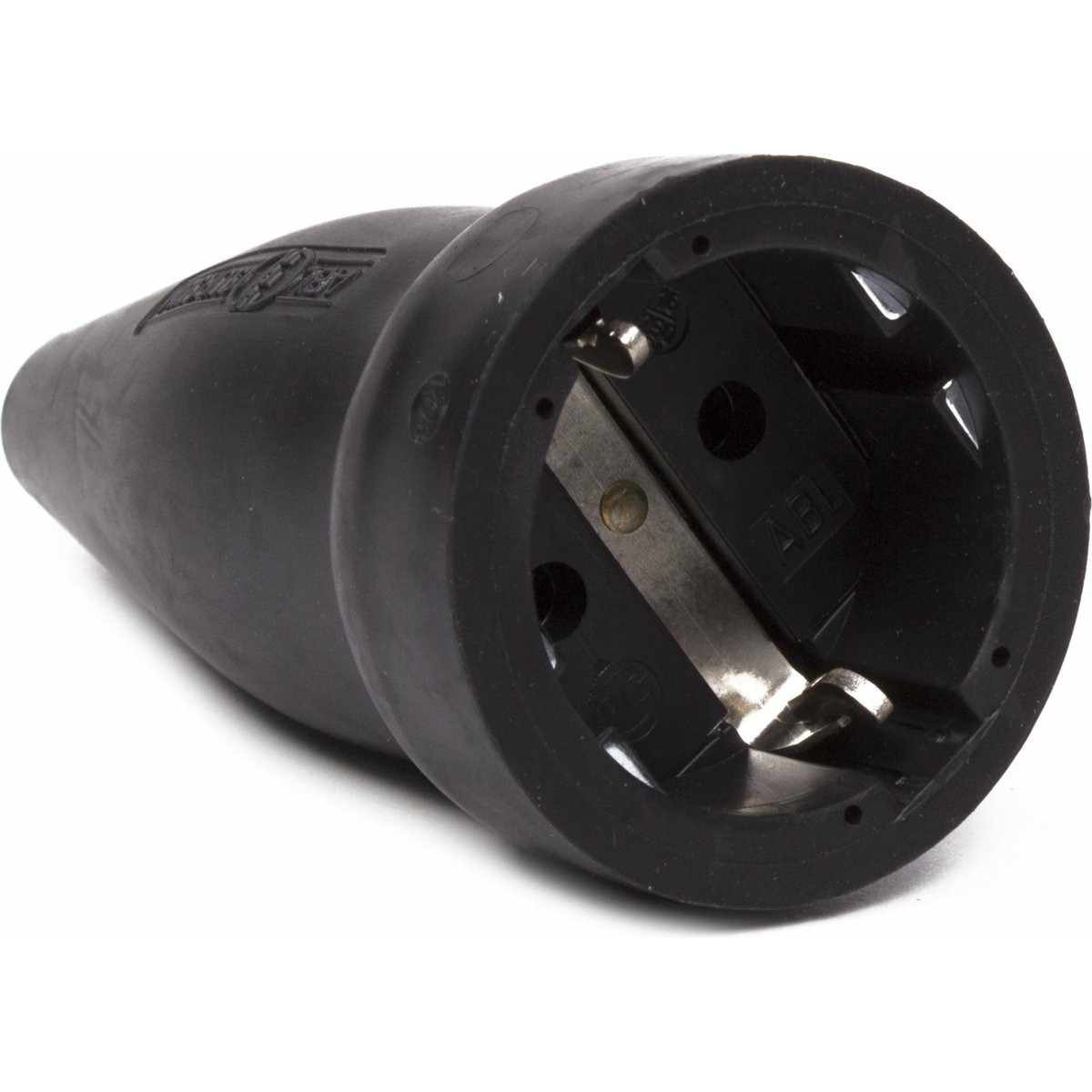 Stekker - rubber contra - met randaarde - 250 volt -
