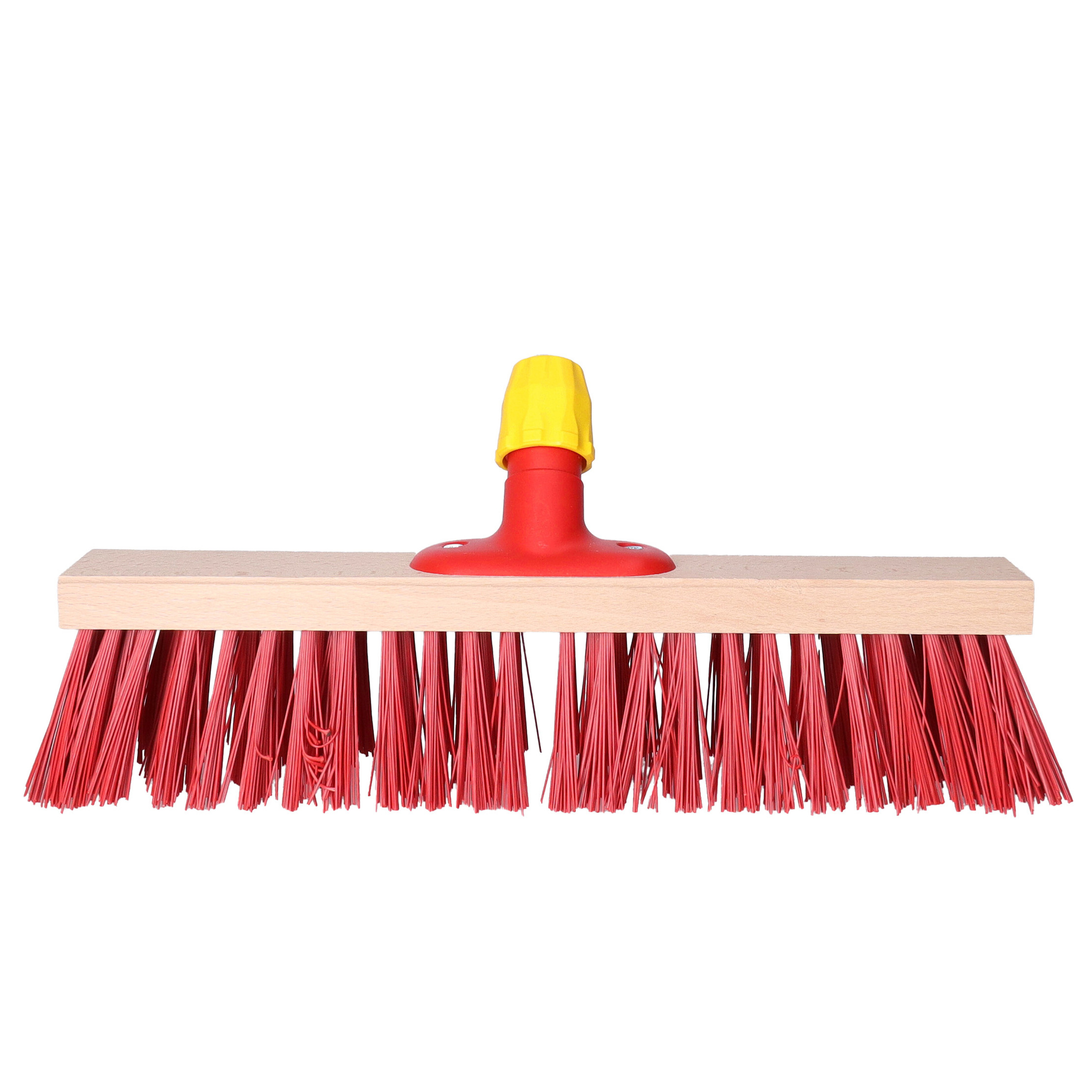 Bezemkop - Elaston - rood - hout - hard - 40 cm - 24mm - straatbezem/buitenbezem -