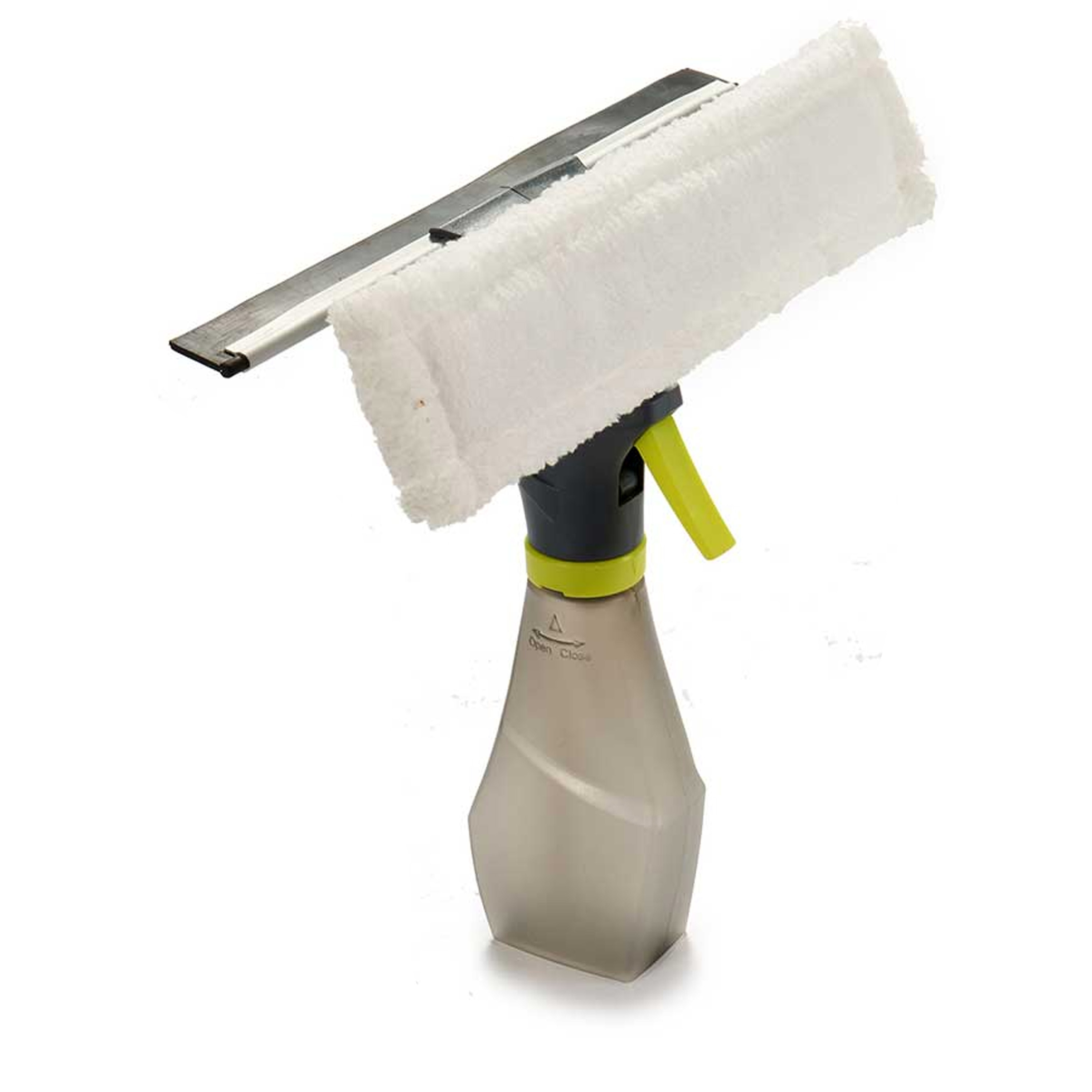 Raam wassen spray met spons en trekker multi tool - glas - 26 x 27 cm - schoonmaken -
