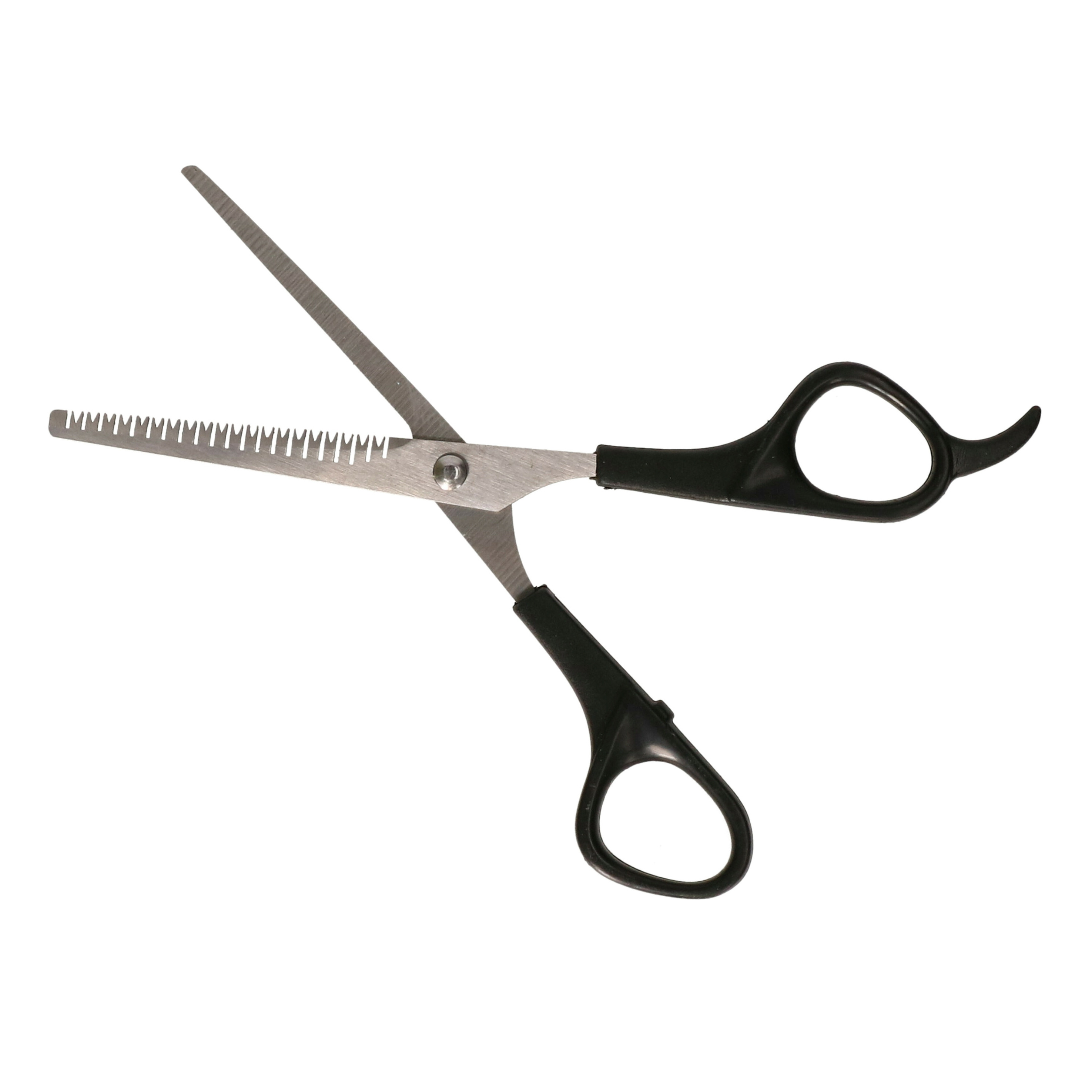 Pets Collection huisdieren knipschaar - voor neus en oren - rvs/kunststof - katten/honden - 15 cm -