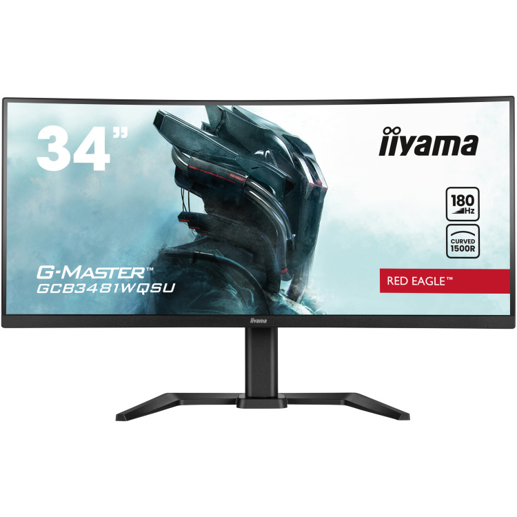 iiyama G-Master Red Eagle GCB3481WQSU-B1 gaming monitor 180Hz, HDMI, DisplayPort, Audio, AMD Free-Sync