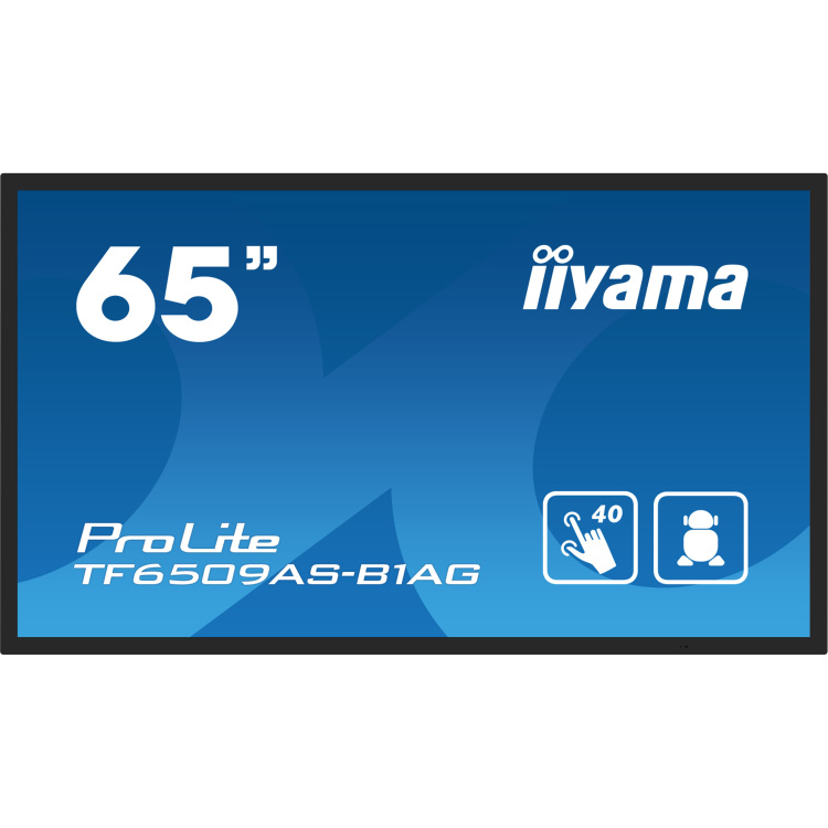 iiyama ProLite TF6539AS-B1AG ledmonitor Touch, HDMI, DisplayPort, LAN, Audio, USB, Android