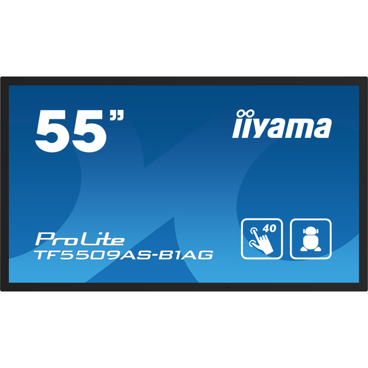 iiyama ProLite TF5539AS-B1AG ledmonitor Touch, HDMI, DisplayPort, LAN, Audio, USB, Android