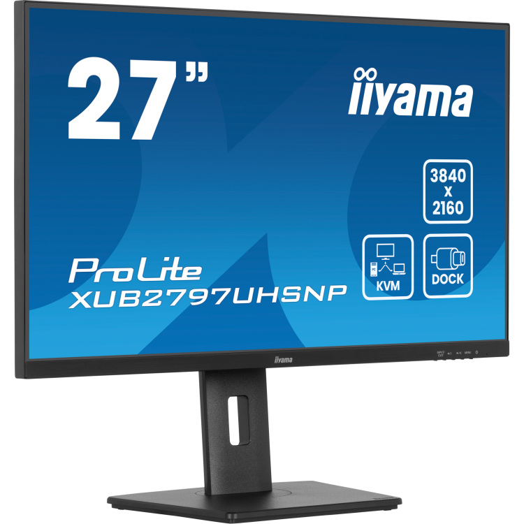 iiyama ProLite XUB2797UHSNP-B1 ledmonitor HDMI, DisplayPort, USB-C, LAN, Audio