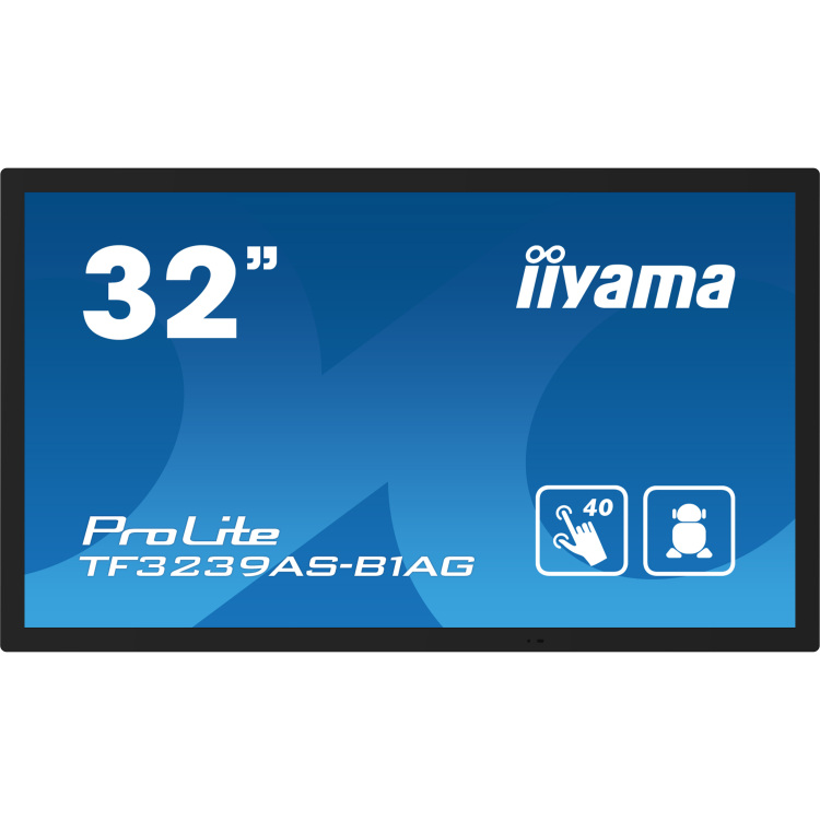 iiyama ProLite TF3239AS-B1AG ledmonitor Touch, HDMI, DisplayPort, LAN, Audio, USB, Android
