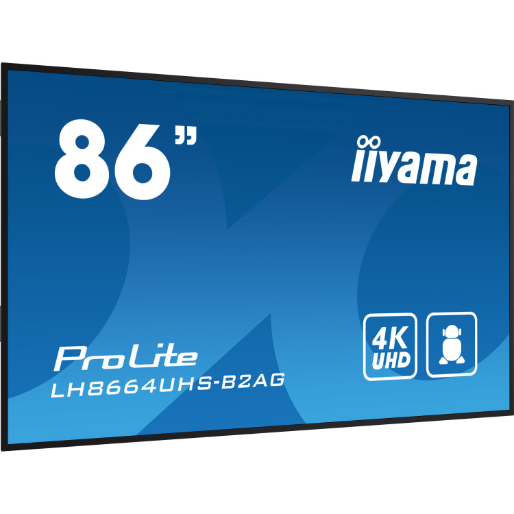 iiyama ProLite LH8664UHS-B2AG public display HDMI, USB, WiFi, Audio, Android
