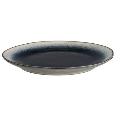 Dinerbord Dorean - blauw stoneware - Ø26,5 cm - Leen Bakker