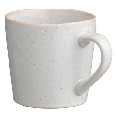 Mok Esti met oor - wit stoneware - 8,5xØ7,5 cm - Leen Bakker