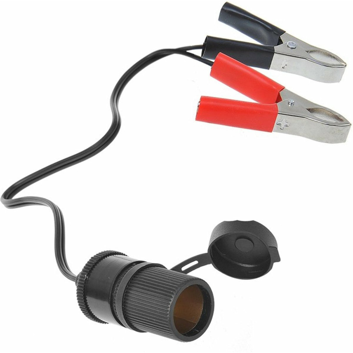 Sigarettenaanstekerdoos - met accuklemmen - 12V/24V - 16A -