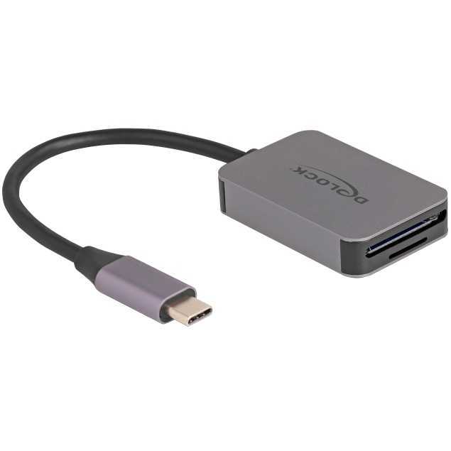 DeLOCK USB-C kaartlezer voor SD of micro SD geheugenkaarten kaartlezer