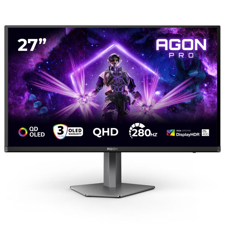 AOC AGON PRO AG276QZD2 oled-monitor 240Hz, HDMI, DisplayPort, USB, Audio