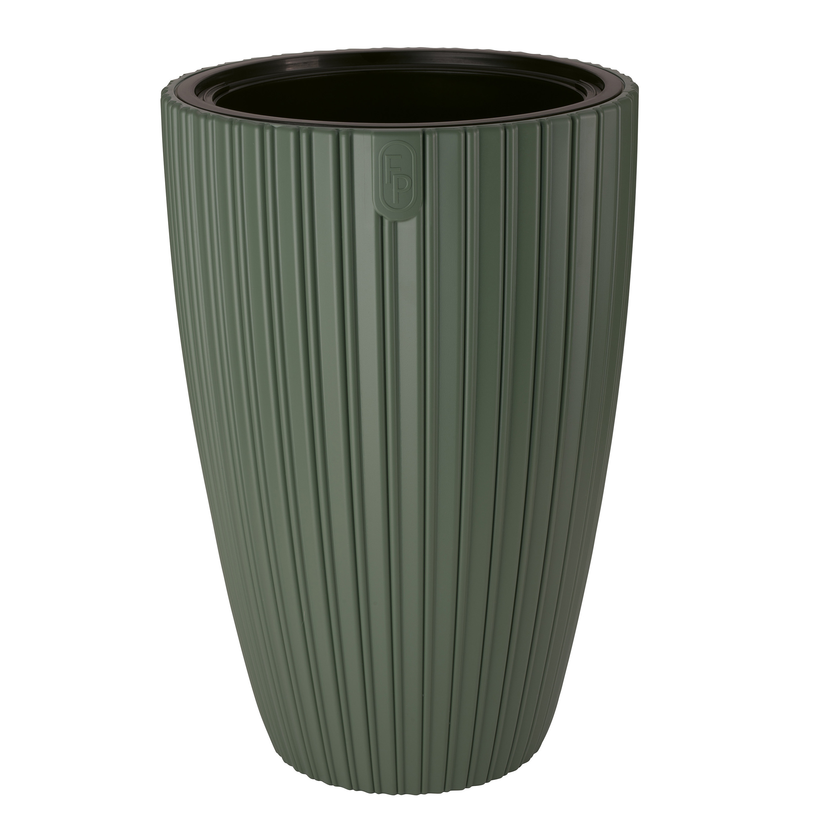 Form Plastic Plantenpot/bloempot Mika - kunststof - groen - D40 x H58 cm - met binnenpot -