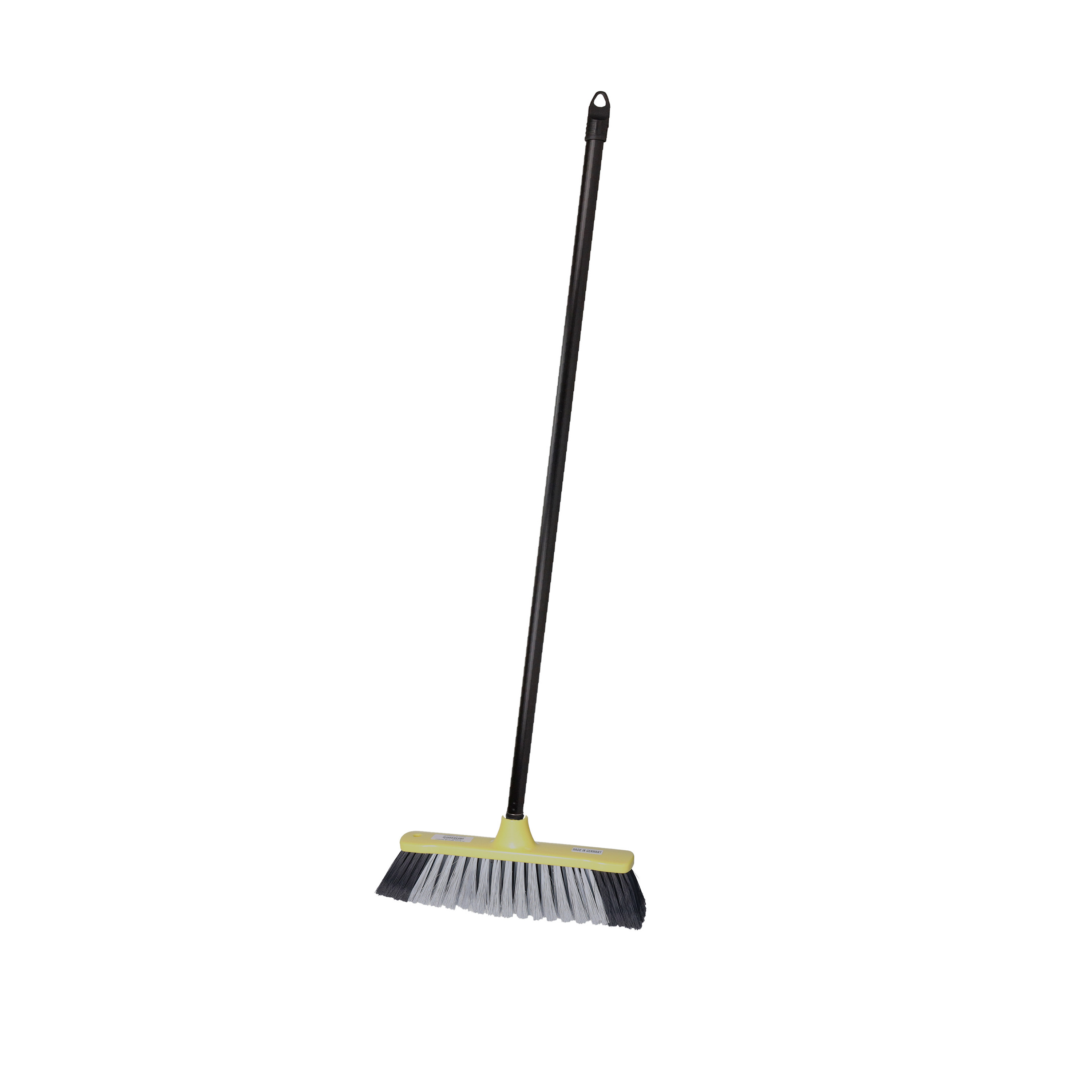 Brumag bezem voor binnen - bezemkop geel - breedte 35 cm - steel 130 cm - alle vloeren -
