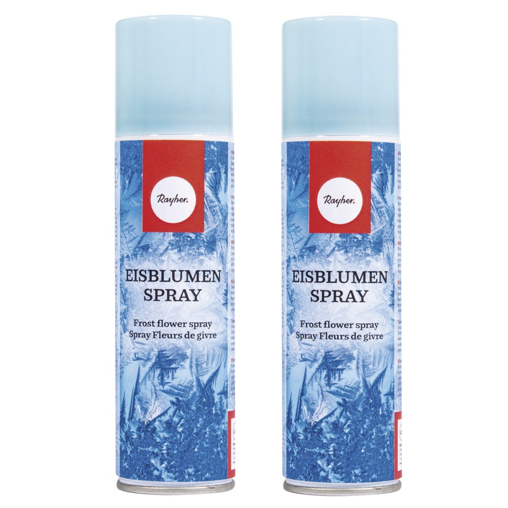IJsbloemen sneeuwspray - 2x - busje 150 ml - raamspray - spuitbus - raamversiering -