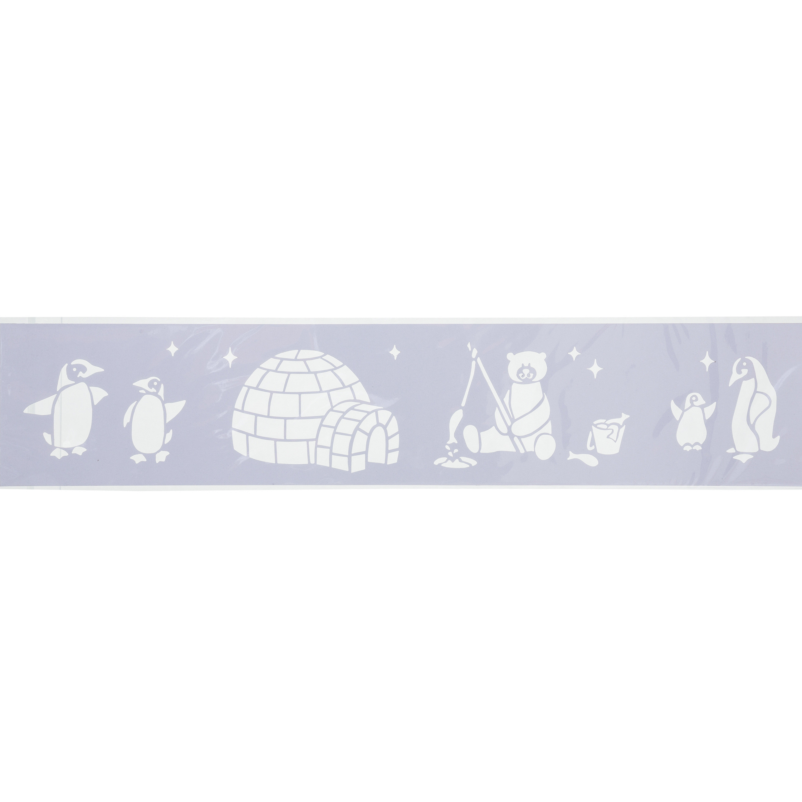 Kerst decoratie raamsjablonen - winter - iglo - 12 x 60 cm -raamversiering -
