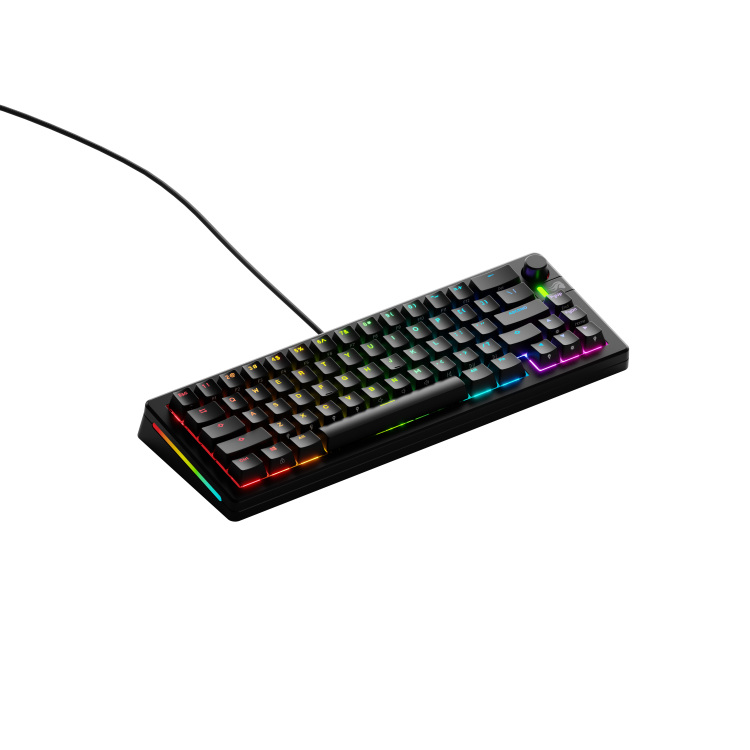Glorious GMMK 3 65% Prebuilt Wired Black gaming toetsenbord 65%, RGB, GPBT-doubleshot keycaps, Knob