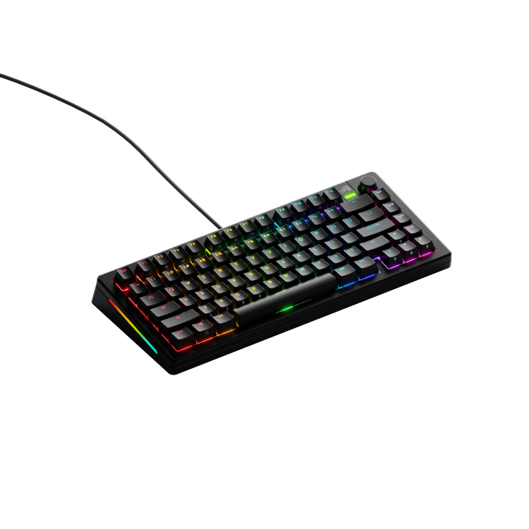 Glorious GMMK 3 75% Prebuilt Wired Black gaming toetsenbord 75%, RGB, GPBT-doubleshot keycaps, Knob