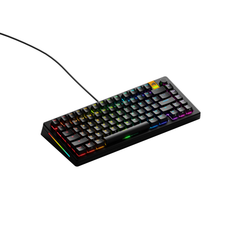 Glorious GMMK 3 HE 75% Prebuilt Wired Black gaming toetsenbord 75%, RGB, GPBT-doubleshot keycaps, Knob