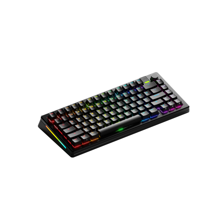 Glorious GMMK 3 PRO 75% Prebuilt Wireless Black gaming toetsenbord 75%, RGB, GPBT-doubleshot keycaps, Knob, 2.4 GHz / Bluetooth / USB-C