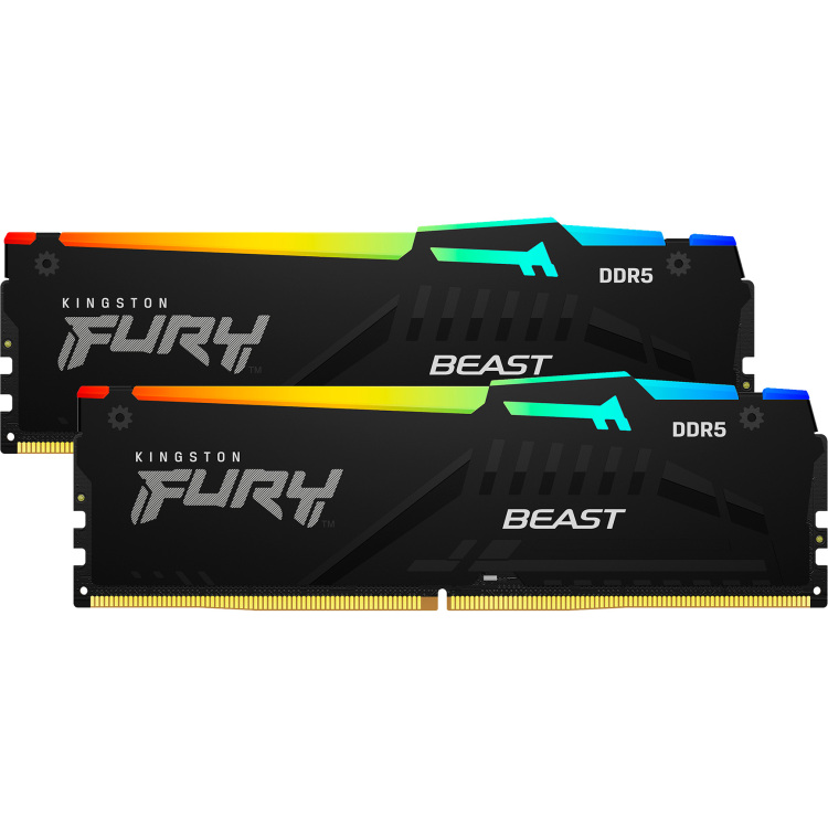 Kingston FURY 32 GB DDR5-6000 (2x 16 GB) Kit werkgeheugen KF560C36BBE2AK2-32, Beast RGB, XMP 3.0