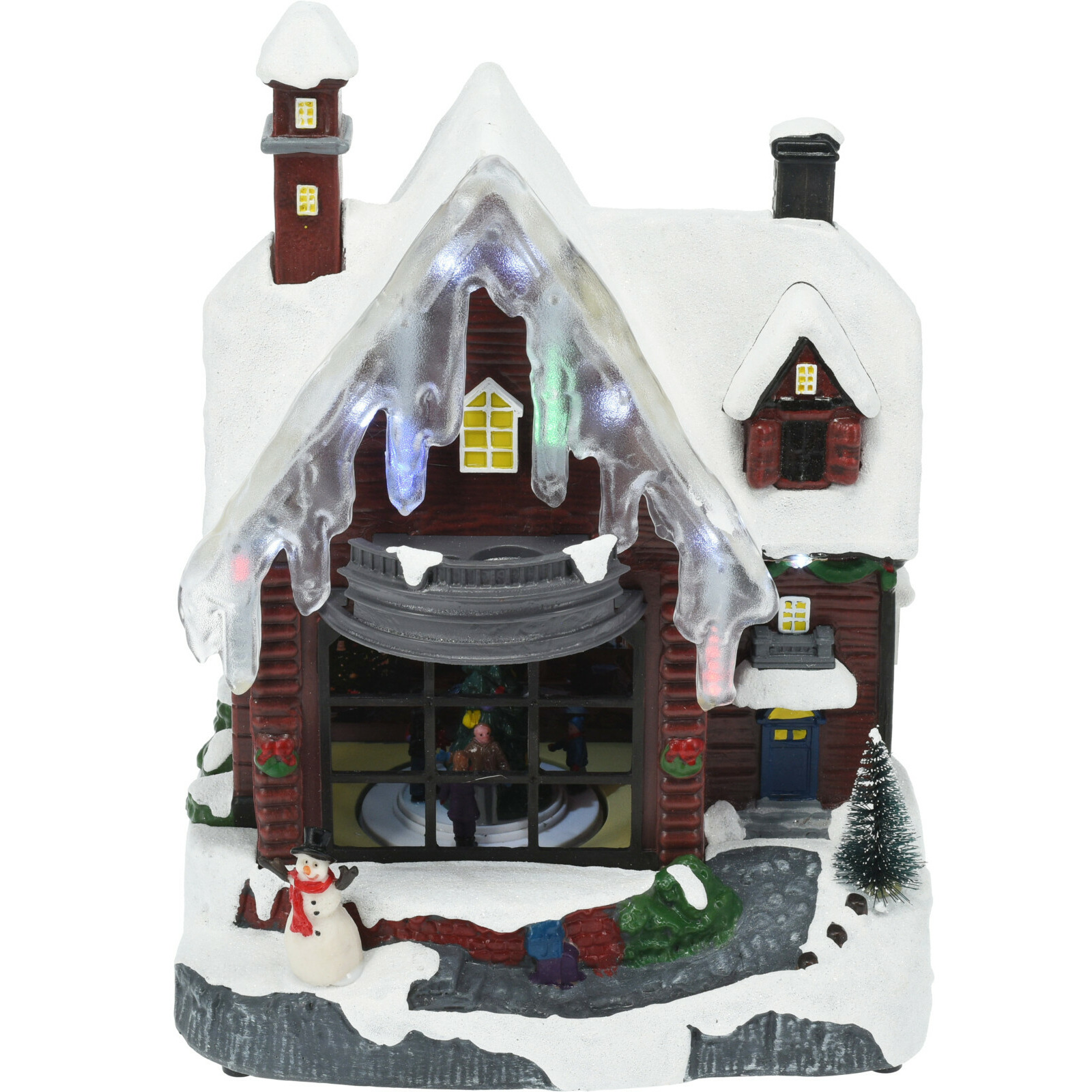 Kerstdorp huis - met beweging en led verlichting - LED verlichting - 29,5 cm -