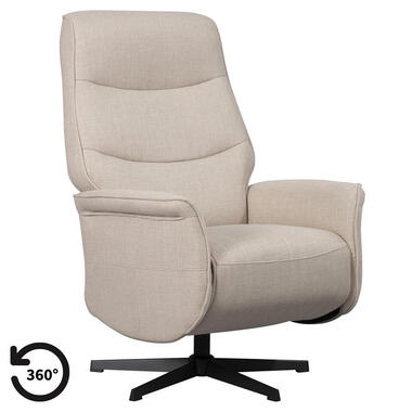 Relaxfauteuil Boaz - polyester - zand - Leen Bakker