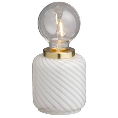 Tafellamp Malaga LED - wit - 20xØ10 cm - Leen Bakker