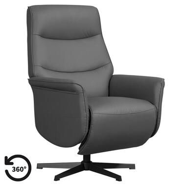 Relaxfauteuil Boaz - polyester - antraciet - Leen Bakker