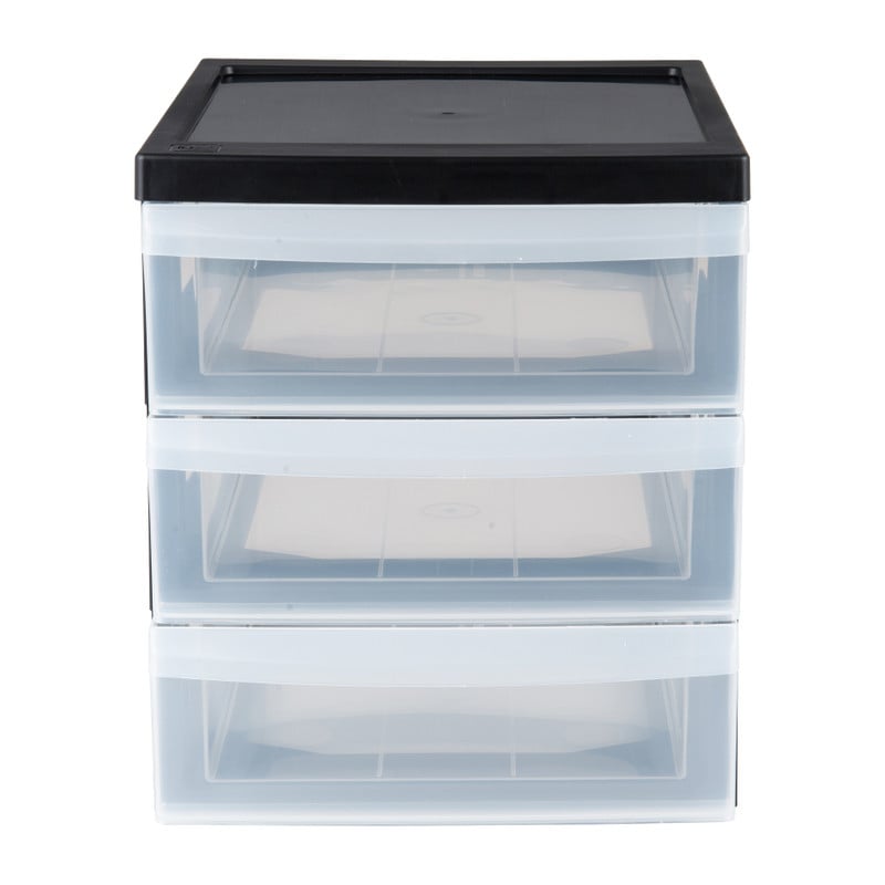 Iris ladesysteem A5 - 3 lades - zwart - 26x22x19 cm