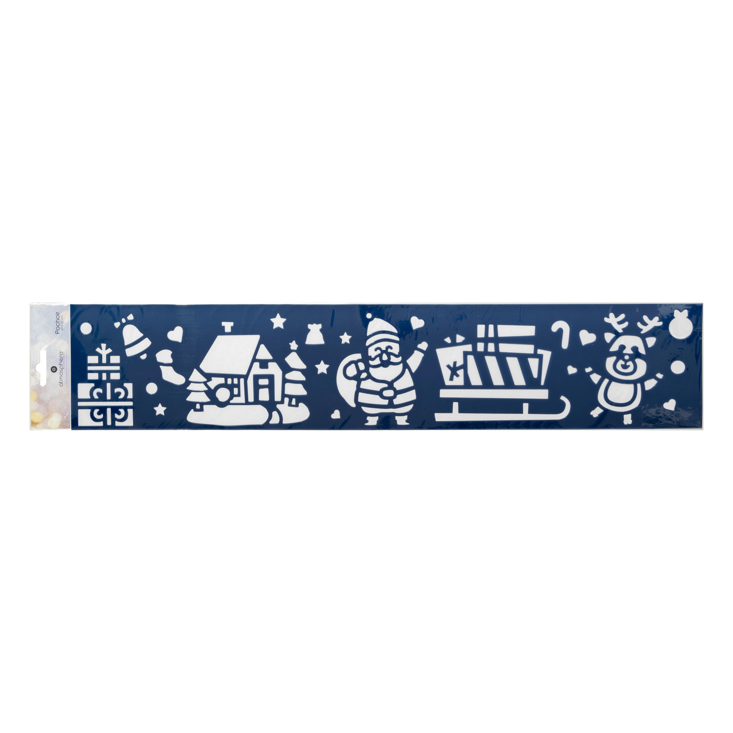 Kerst decoratie raamsjablonen - kerst thema - 60 x 12 cm - raamversiering -